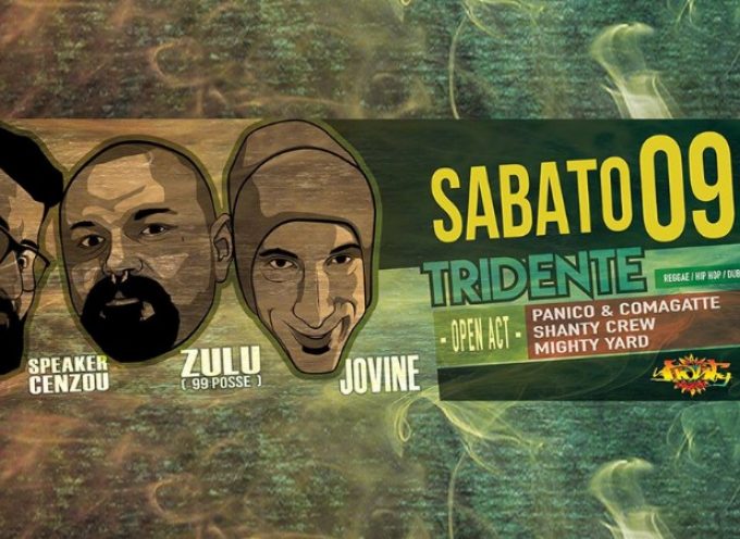 Il “Tridente” napoletano fa tappa a Molfetta: Zulù (99 Posse), Valerio Jovine e Speaker Cenzou saranno all’Eremo il 9 Aprile 2016