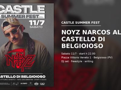 Noyz Narcos porta l’hip hop al Castello di Belgioioso: domani il Castle Summer Fest 2026