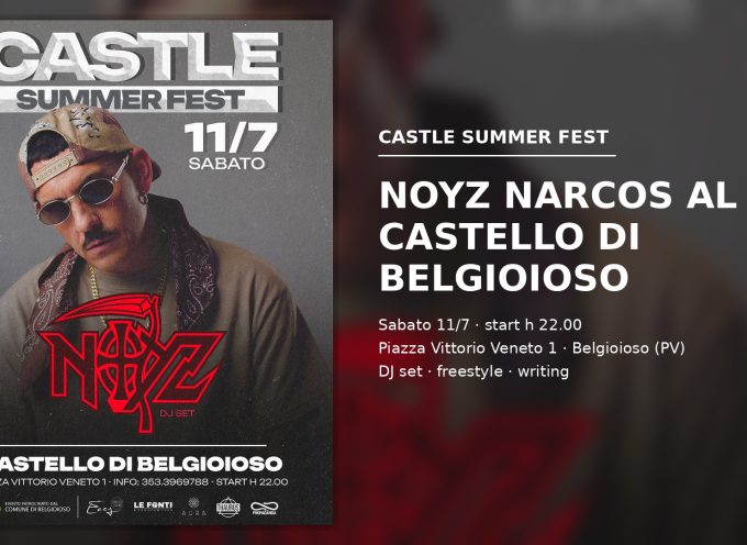 Noyz Narcos porta l’hip hop al Castello di Belgioioso: domani il Castle Summer Fest 2026